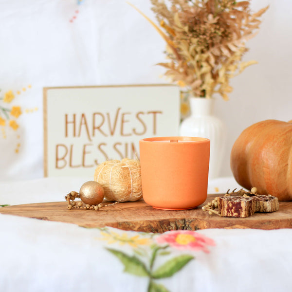 Pumpkin Pleasure Stone Candle Jar